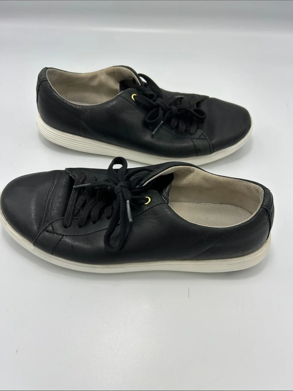 Cole Haan Grand Crosscourt Black Leather Sneakers Size 6B